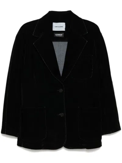 Low Classic Raglan Stone Washer Blazer In Black