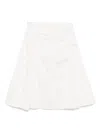 Low Classic Raw-cut Shirring Skirt In White
