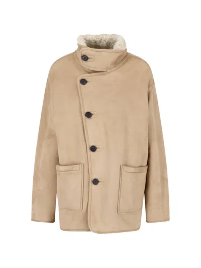 Low Classic Reversible Faux-fur Jacket In Brown