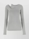 LOW CLASSIC RIBBED CREWNECK LONG SLEEVE FITTED TOP