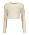 Low Classic Ribbed Cropped Knitted Sweater In Multi