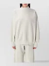 Low Classic Fleece Mock-neck Sweatshirt In White