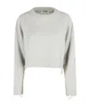 Low Classic Damaged Cropped Pullover In Gray
