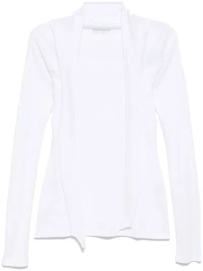 Low Classic Scarf Jersey Top In White