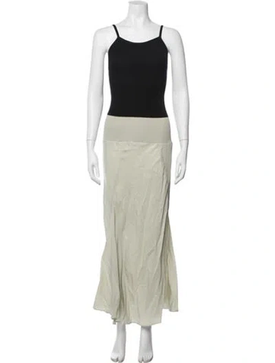 Pre-owned Low Classic Scoop Neck Long Dress W/ Tags In Green
