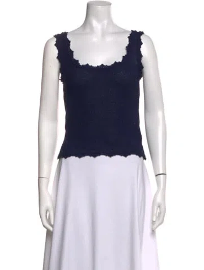 Pre-owned Low Classic Scoop Neck Sleeveless Top W/ Tags In White