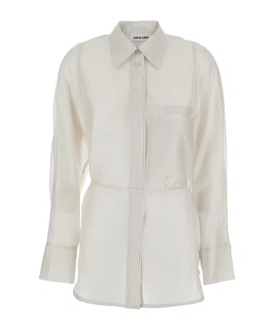 LOW CLASSIC LOW CLASSIC SHIRT WITH COLLAR AND REAR STRAP