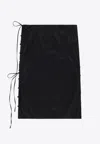 Low Classic See-through Button Loop Midi Skirt