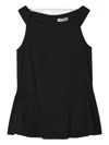 Low Classic Shirred Top In Black