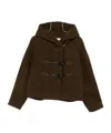 Low Classic Wool Blend Single-breasted Coat In Brown