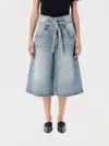Low Classic Denim Bermuda Belted Waist