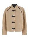 Low Classic Short Shearling Reversible Coat In Brown