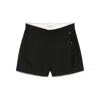 Low Classic Striped Mini Tailored Shorts In Black