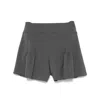 Low Classic Pleated Shorts In Grey