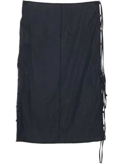 Low Classic Side-tie Skirt In 黑色