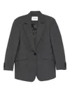Low Classic Single-breasted Blazer In Gray