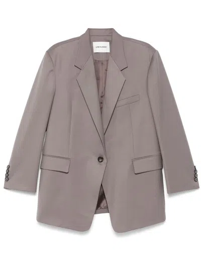 Low Classic Single-breasted Blazer In Purple