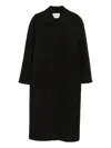 Low Classic Single-breasted Coat In Black