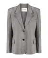 Low Classic Classic Wool Blend Blazer In Gray