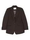 Low Classic Single-button Blazer In Brown