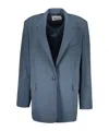 Low Classic Single-breasted Blazer In Blue