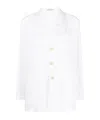 Low Classic Single-breasted Button Blazer In White