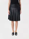 Low Classic Pleated Zipper Skirt With Adjustable Straps In Black