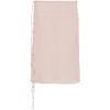 Low Classic See-through Button-loop Midi Skirt In Pink