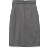 Low Classic H-line Mini Skirt In Grey