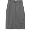 Low Classic H-line Mini Skirt In Grey