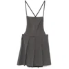 Low Classic Pleated Mini Dress In Multicolor