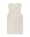 Low Classic Sleeveless Knitted Vest With Round Neck In White