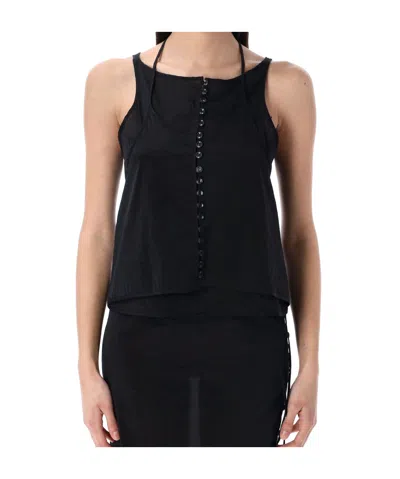 Low Classic Sleeveless Top In Black