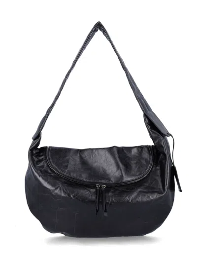 Low Classic Spacious Hobo Handbag (36 Cm X 60 Cm) - Modern Vegan Design In Black