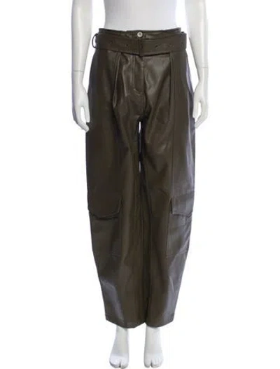 Pre-owned Low Classic Straight Leg Pants In Green