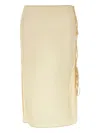 Low Classic See Trough Button Loop Skirt In Neutrals