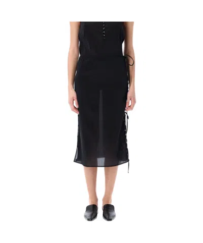 Low Classic Strappy Skirt In Black