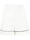 Low Classic Stretch-silk Lounge Shorts In White