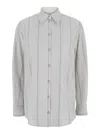 Low Classic Stripe Shirt With Button-down Front In Blue