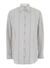 Low Classic Stripe Shirt With Button-down Front In Blue