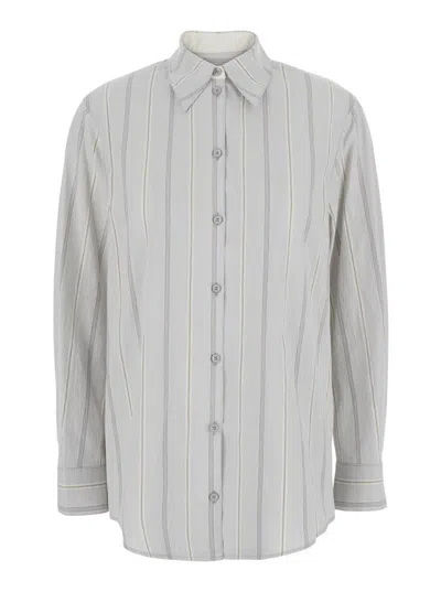 Low Classic Stripe Shirt With Button-down Front