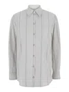 Low Classic Stripe Shirt With Button-down Front In Blue