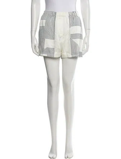 Pre-owned Low Classic Striped Mini Shorts W/ Tags In White