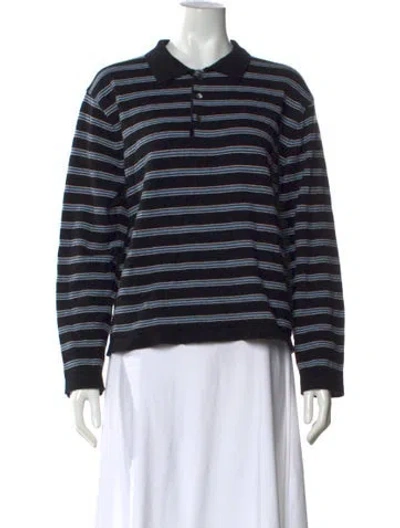 Pre-owned Low Classic Striped Sweater In Black