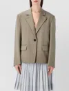 Low Classic Structured Tailored Jacket Clean Line Design In Brown