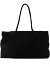 Low Classic Suede Shoulder Bag In Black