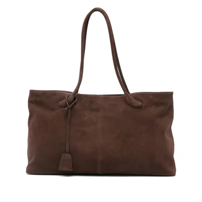Low Classic Suede Shoulder Bag In Brown