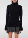 Low Classic Puff Sleeves Turtleneck Sweater In Schwarz