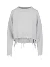 Low Classic Cropped Knitwear Raglan Sleeves In Gray