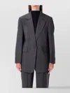 Low Classic Tailored Blazer Asymmetric Hemline In Black